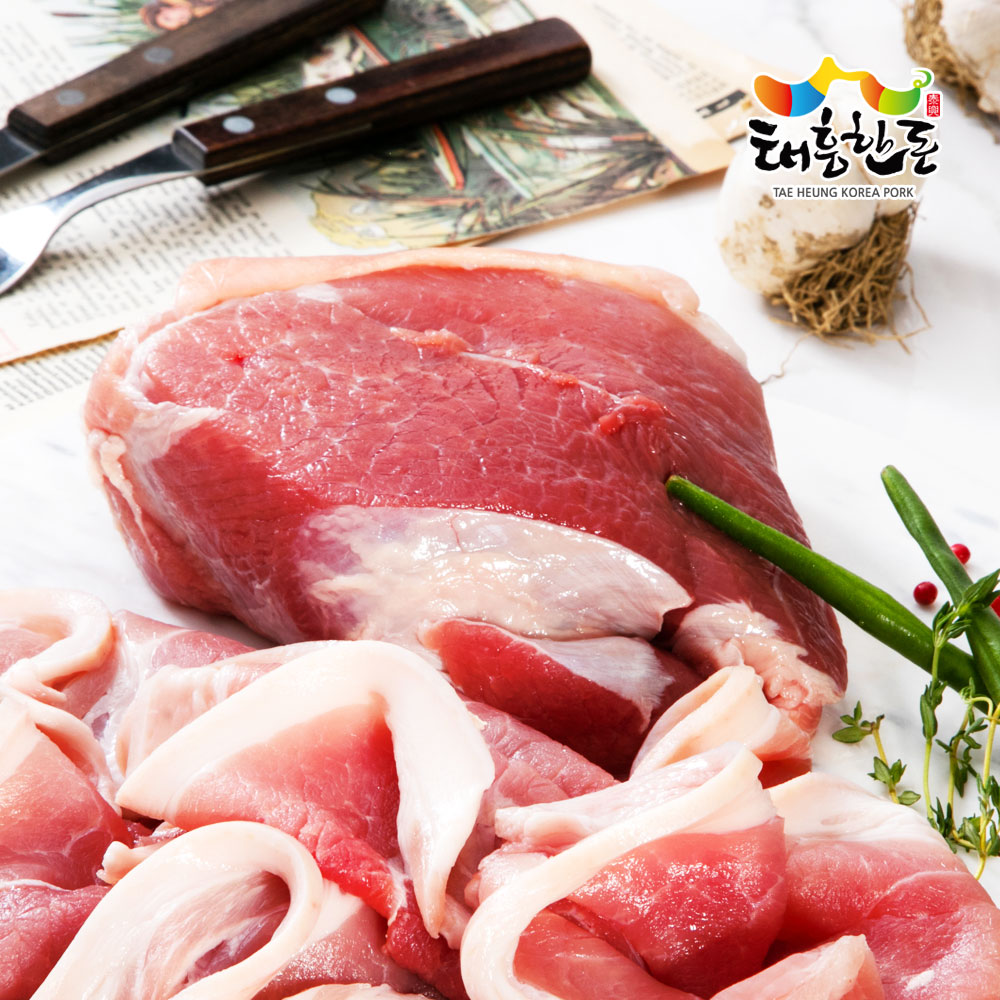 [태흥한돈] 국내산 신선한 냉장 미박앞다리살 수육용 500g
